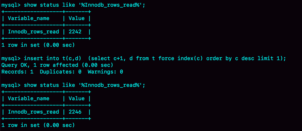 图 5 查看 Innodb_rows_read 变化